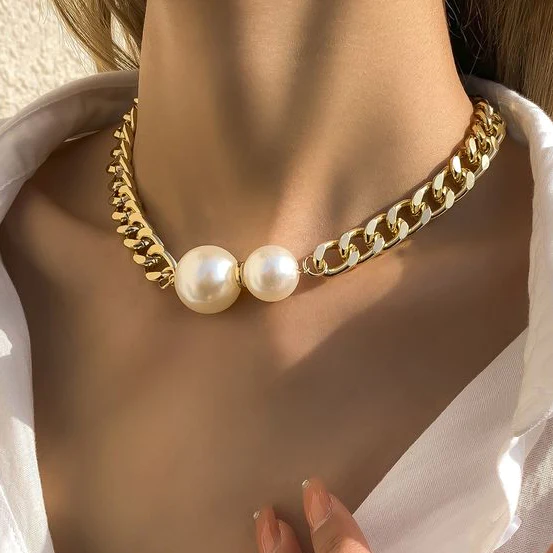 Elegant dublu colier de perle dublu
